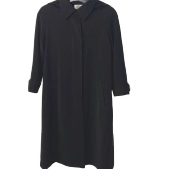 Talbots Long Dress Coat Black Size 4P - Picture 1 of 12